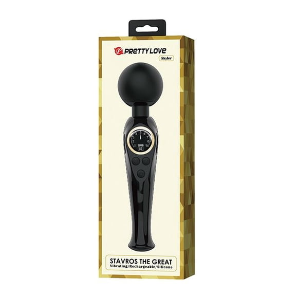 Pretty Love Skylar LED Digital Display Personal Massage Wand, Black