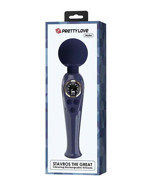 Pretty Love Skylar LED Digital Display Personal Massage Wand, Blue
