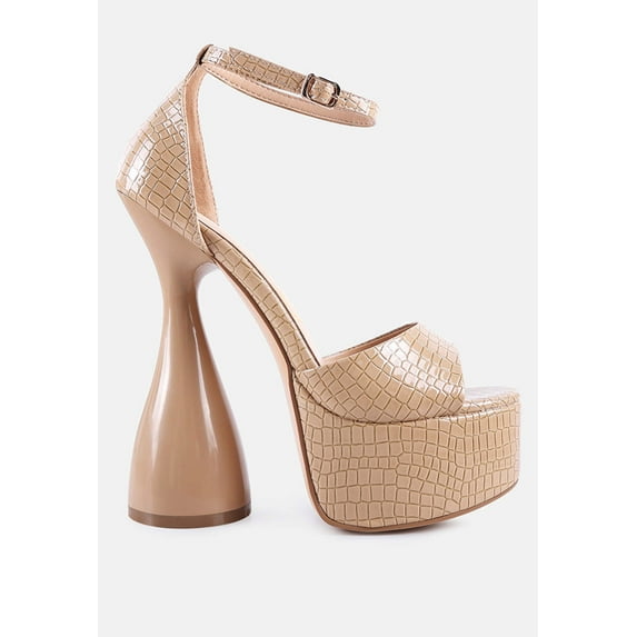 Pretty Me Patent Croc Ultra High Platform Sandals