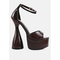 thumbnail image 1 of Pretty Me Patent Croc Ultra High Platform Sandals, 1 of 10