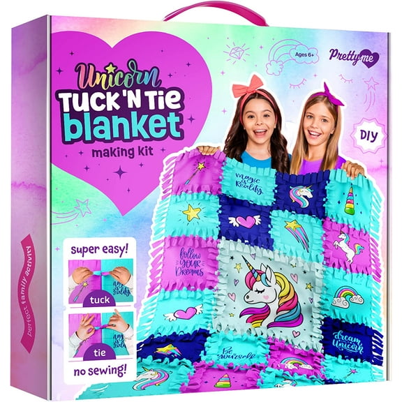 Pretty Me Unicorn Tuck N Tie Fleece Blanket Making Kit