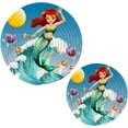 thumbnail image 1 of Pretty Mermaid Fish Big Ocean Wave Moon Lighthouse Pot Holders Trivets, 2 PCS Round Cotton Thread Weave Potholders for Kitchens Hot Pads Table Mats Coasters for Hot Dishes, 1 of 7
