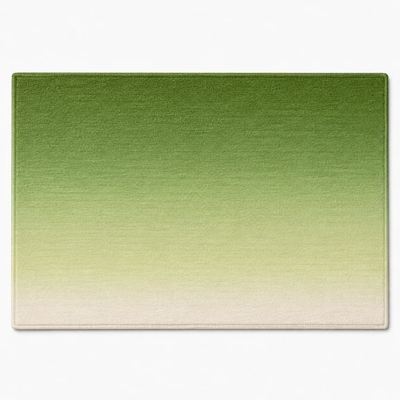 Pretty Messy Green Ombre Gradient Non-Slip Doormat, 15.7 x 23.6 in