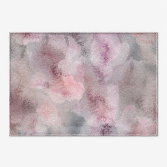 Pretty Messy Watercolor Ombre Non-Slip Doormat, 15.7 x 23.6 in