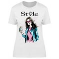 thumbnail image 1 of Pretty Model Holds A Cup T-Shirt Women -Image by Shutterstock, Female x-Large, 1 of 2