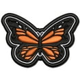 thumbnail image 1 of Pretty Monarch Butterfly Applique Multi-Color Embroidered Iron-On Patch - 2.5 Inch Small, 1 of 5
