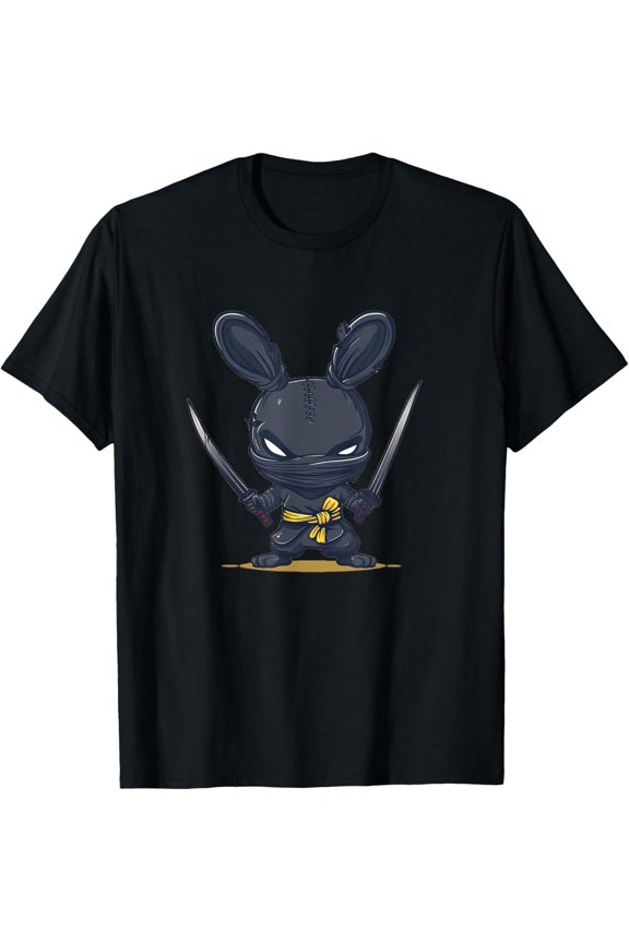 Pretty Ninja Bunny Logo For A Playful And Samurai Vibe T-Shirt All Size S-5XL