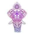 thumbnail image 1 of Pretty Ombre Elephant Mandala - 12" Vinyl Sticker Waterproof Decal, 1 of 1