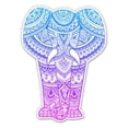 thumbnail image 1 of Pretty Ombre Mandala Pattern Elephant Tribal - 3" Vinyl Sticker - For Car Laptop I-Pad Phone Helmet Hard Hat - Waterproof Decal, 1 of 1