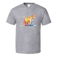 thumbnail image 1 of Pretty Painted Cat Tee Colorful Cat Lover Tshirt Feline Novelty T Shirt, 1 of 1