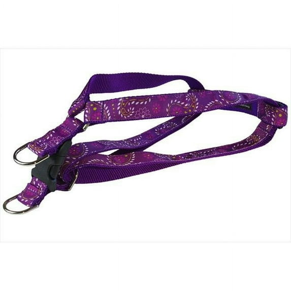 Pretty Paisley Dog Harness, Purple - Large