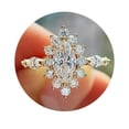 thumbnail image 1 of Pretty Party 18k Yellow Gold Plated Ring Cubic Zircon Women Jewelry Sz 6-10, 1 of 5