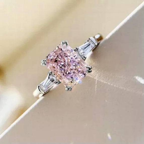 Pretty Party 925 Silver Ring Sprkly Cubic Zircon Women Jewelry Sz 6-10