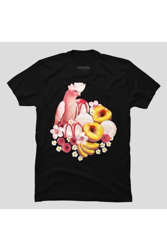 Pretty Peach Melba And A Pink Galah Parrot, H28910 Unisex T-Shirt, Up to 5XL Available
