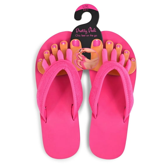 Pretty Pedi Women's Pedicure Sandal, Fuchsia, 8.5-11