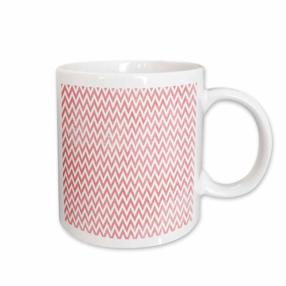 3drose, Pretty Pink and White Chevron Stripes, 15oz Mug