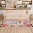 thumbnail image 1 of Pretty Pink Hearts Runner Rug Non-Slip Area Rugs Linen Washable Non Shedding for Kitchen Bedroom Carpet, 1 of 8