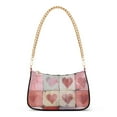 thumbnail image 1 of Pretty Pink Hearts Women Handbags Shoulder Bag Cross Body Bag with Crossbody Strap Hobo Bags Chain Strap, 1 of 1