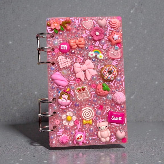 Pretty Pink Junk Charm Acrylic Binder