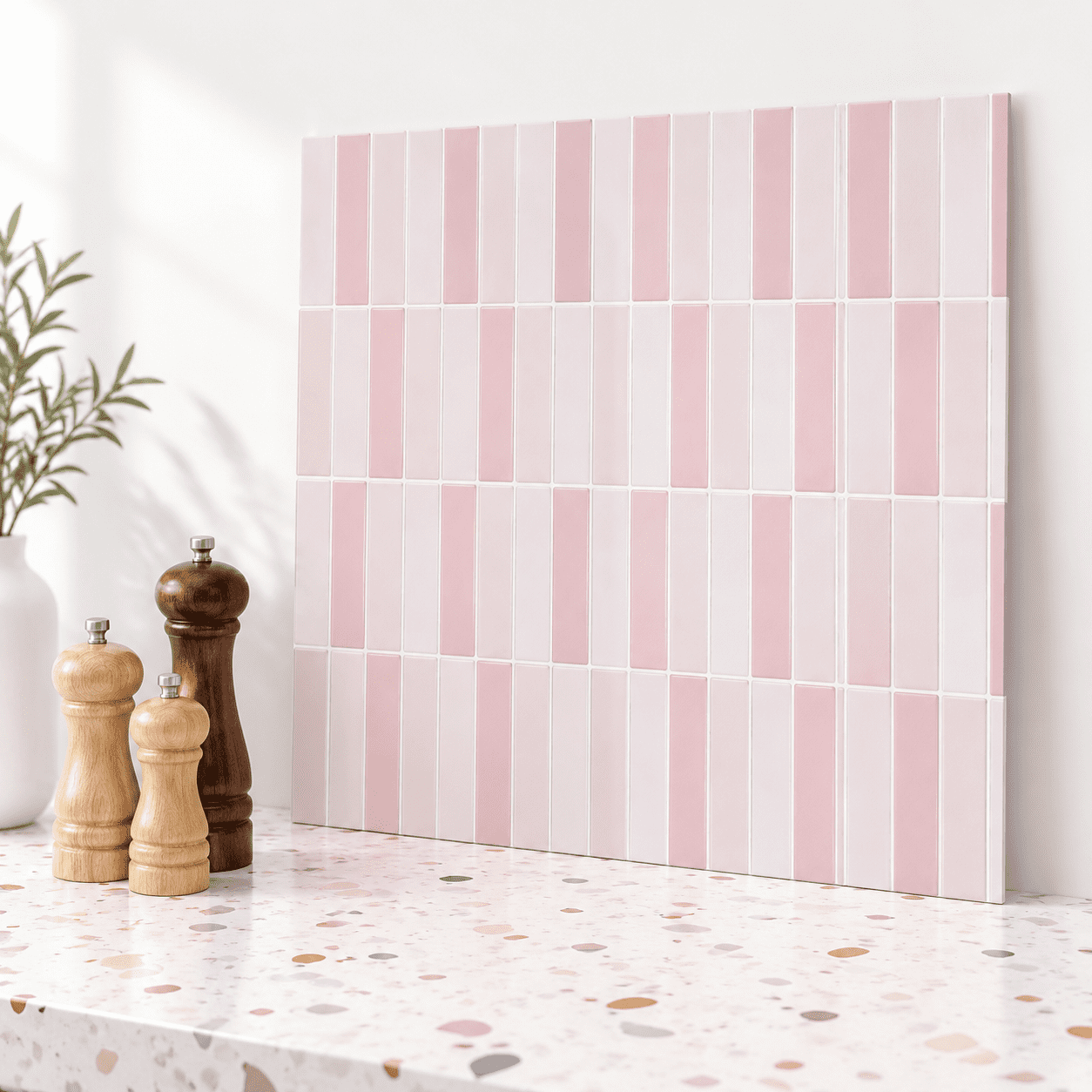 Pretty Pink Peel and Stick Backsplash Tiles, 10 Sheets, Thicker Design ...