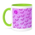 thumbnail image 1 of 3dRose, Pretty Pink Sun and Butterflies Art Nature, 15oz Two-Tone Green Mug, 1 of 7