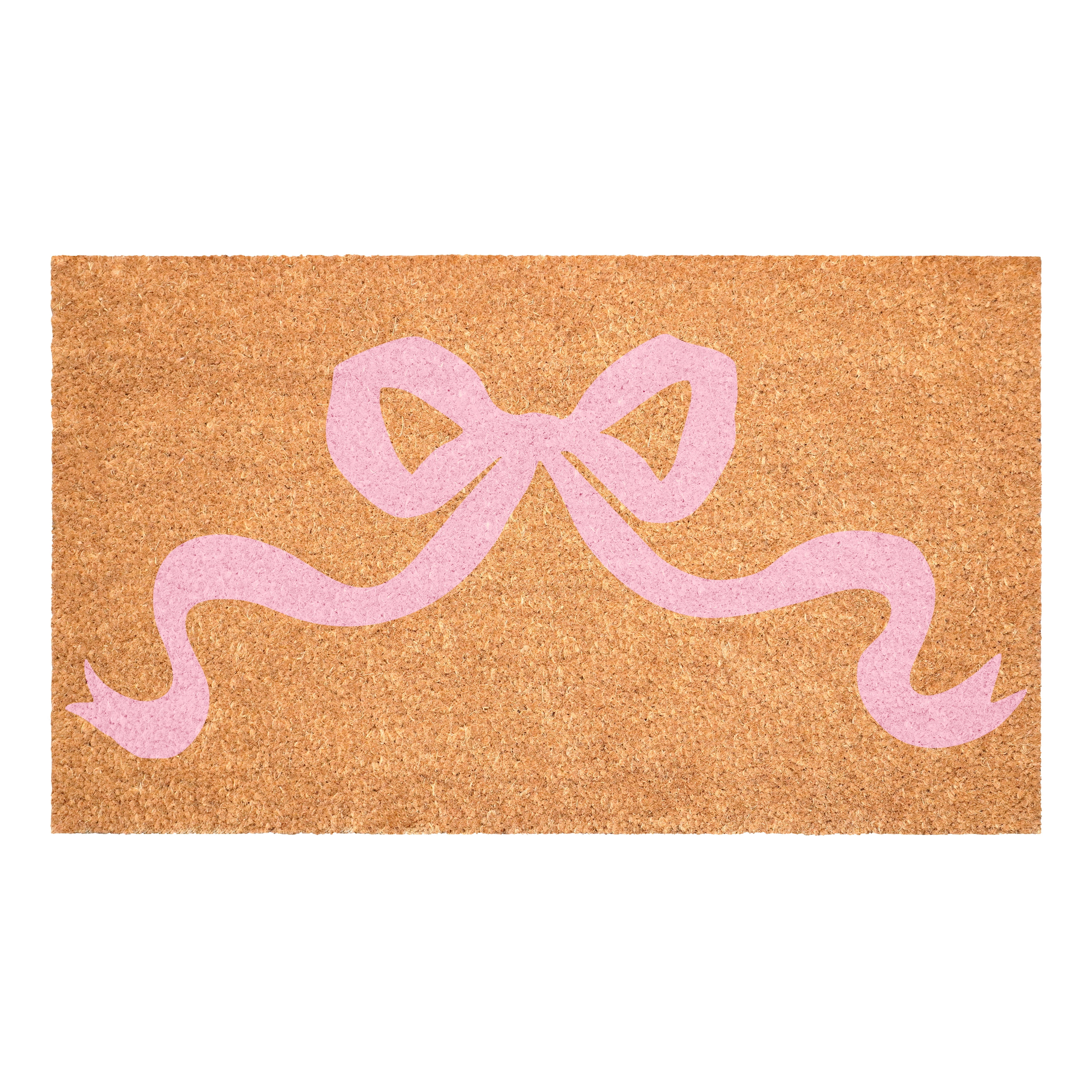 Pretty Pink bow Doormat, 17" x 29"