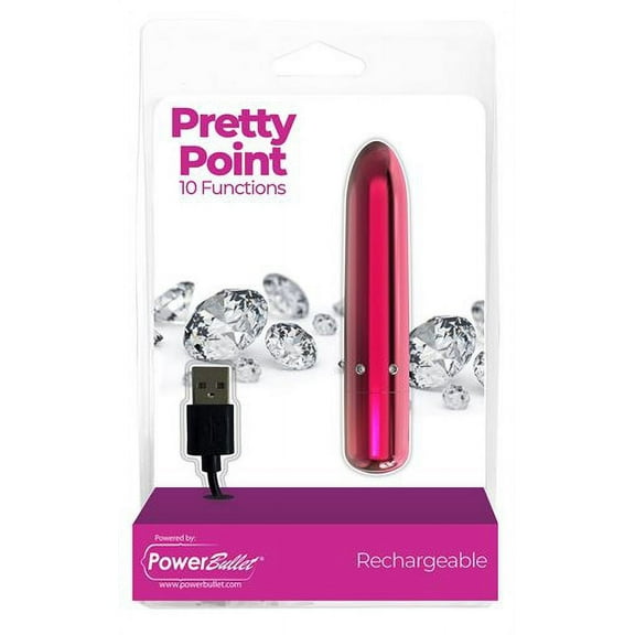 Pretty Point Rechargeable Bullet - 10 Functions Pink