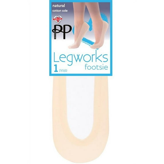 Pretty Polly Legworks Natural Footsie With Cotton Sole PLAVY1