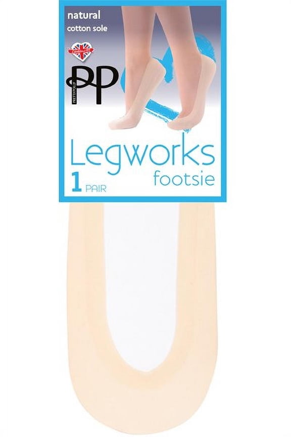 Legworks Natural Footsie With Cotton Sole PLAVY1
