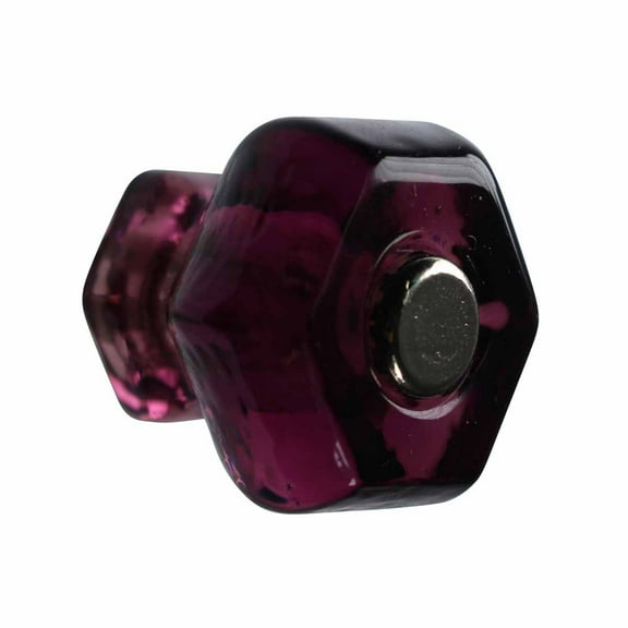 Pretty Purple Amethyst Glass Cabinet Knob 1" Dia Cabinet Door Knob Pull Handle | Renovators Supply