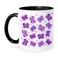 thumbnail image 1 of 3dRose, Pretty Purple Butterfly Print, 11oz Two-Tone Black Mug, 1 of 7