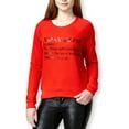 thumbnail image 1 of Pretty Rebellious Clothing Womens Xmas Selfie Sweatshirt, Red, Juniors, Small, 1 of 2