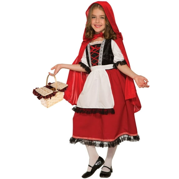 Rubies Deluxe Red Riding Hood Costume for Kids, Girls Small
