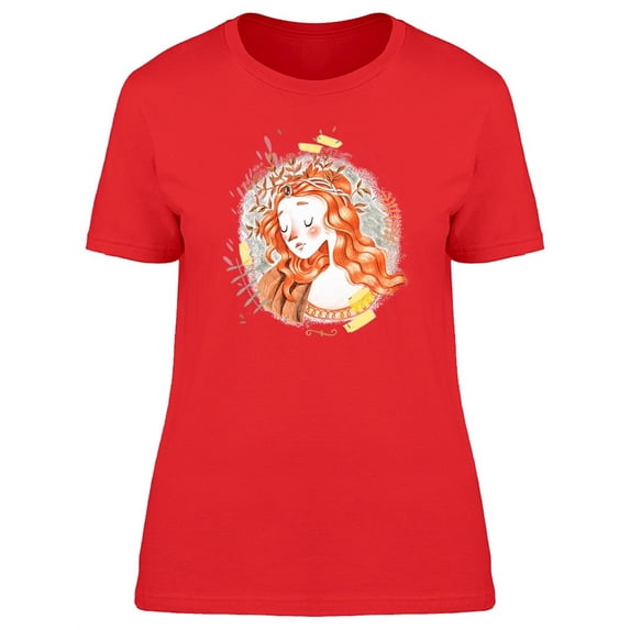 Pretty Renaissance Girl T-Shirt Women -Image by Shutterstock, Female Medium