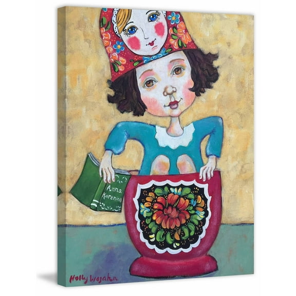 "Pretty Russian Doll" Painting Print on Wrapped Canvas