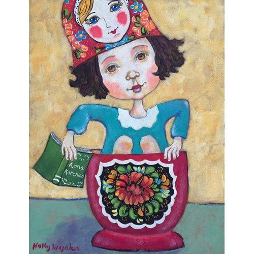 "Pretty Russian Doll" Painting Print on Wrapped Canvas
