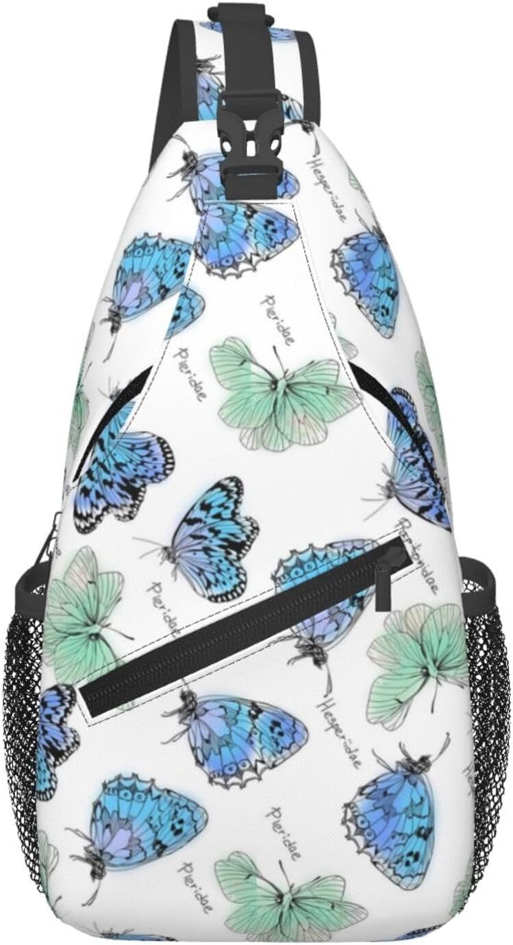 Pretty Sea Turtle Print Sling Bag Lightweight Shoulder Chest Bags