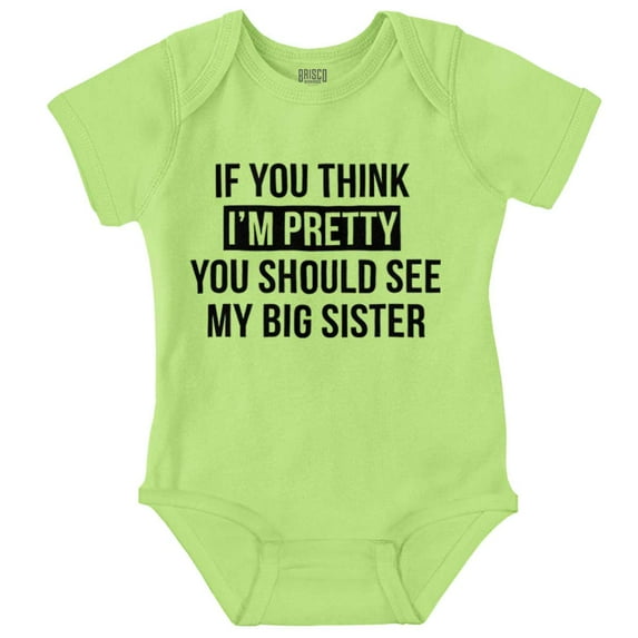 Pretty See Big Sister Siblings Bodysuit Jumper Girls Infant Baby Brisco Brands 18M