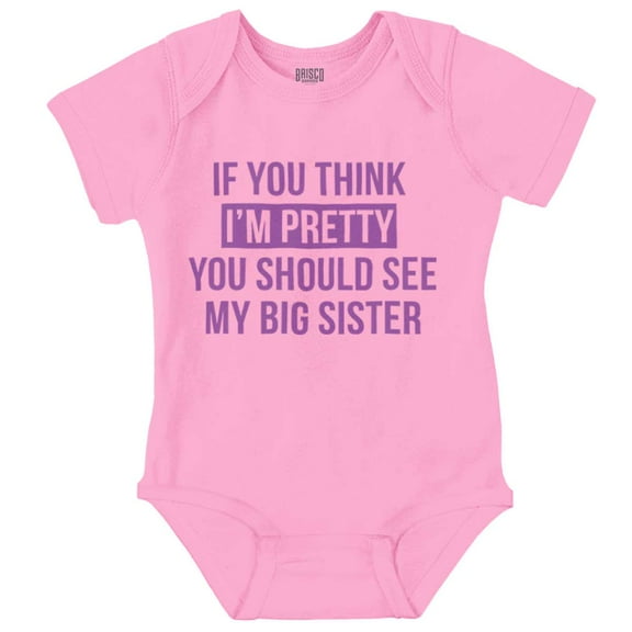 Pretty See Big Sister Siblings Bodysuit Jumper Girls Infant Baby Brisco Brands 24M