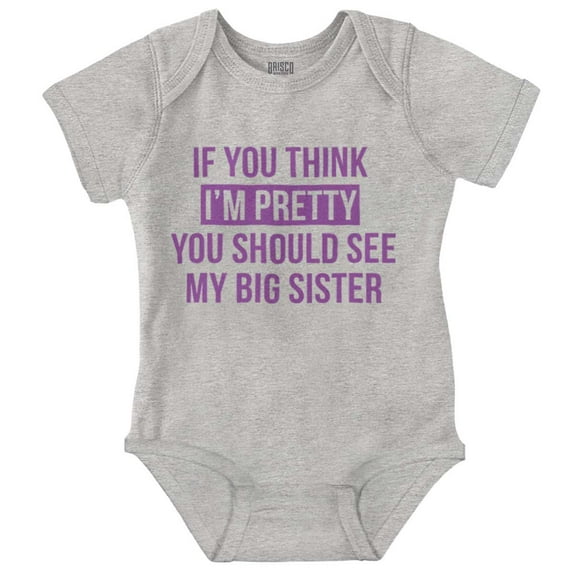 Pretty See Big Sister Siblings Bodysuit Jumper Girls Infant Baby Brisco Brands 6M