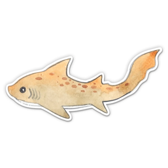 Pretty Shark Drawing - 3" Vinyl Sticker - For Car Laptop Water Bottle Phone - Waterproof Decal
