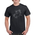 thumbnail image 1 of Pretty Simple Unicorn Men Black T-Shirt, Male Small, 1 of 4