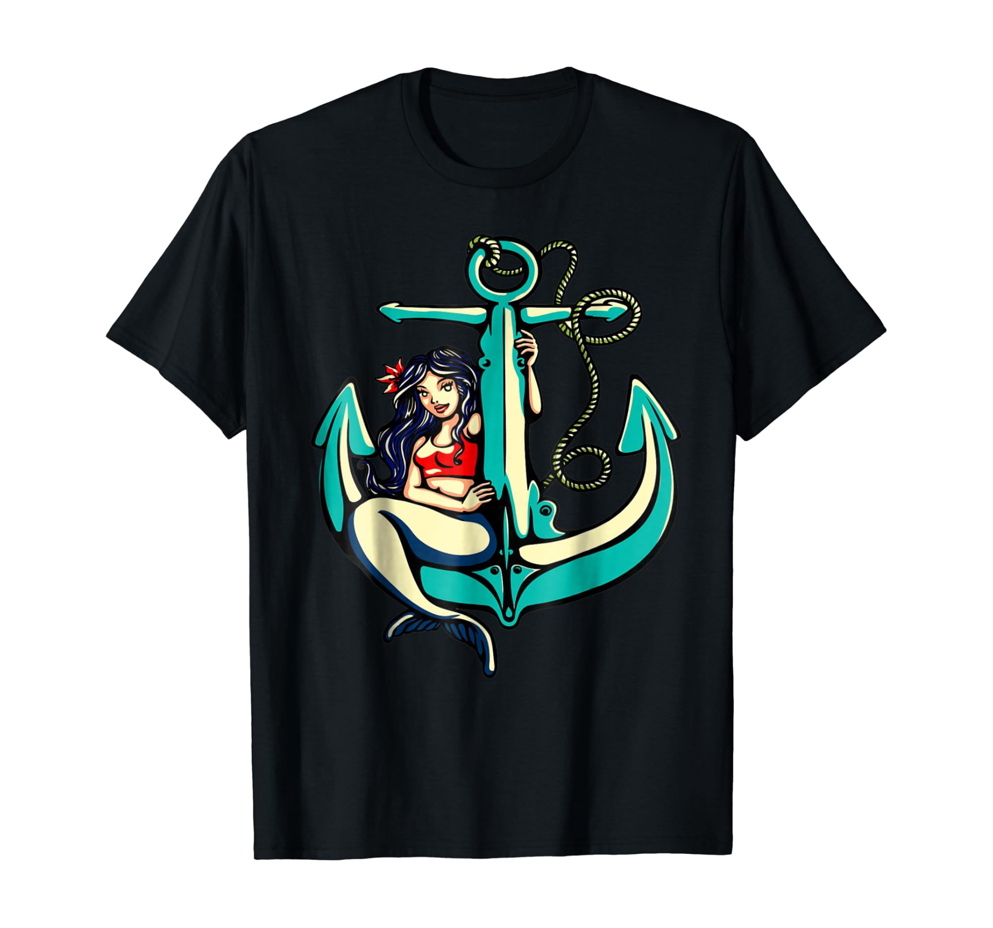 Pretty Sirem Anchor Girl School Sailor Tatto T-Shirt - Walmart.com