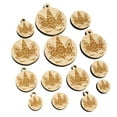 thumbnail image 1 of Pretty Sleepy Unicorn Face Wood Mini Charms Shapes DIY Craft Jewelry - With Hole - 16mm (22pcs), 1 of 7