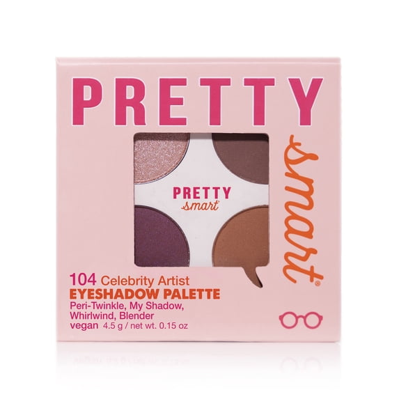 Pretty Smart Celebrity Artist Eyeshadow Palette 104, Peri-twinkle, My shadow, Whirlwind, Blender, 4.50g