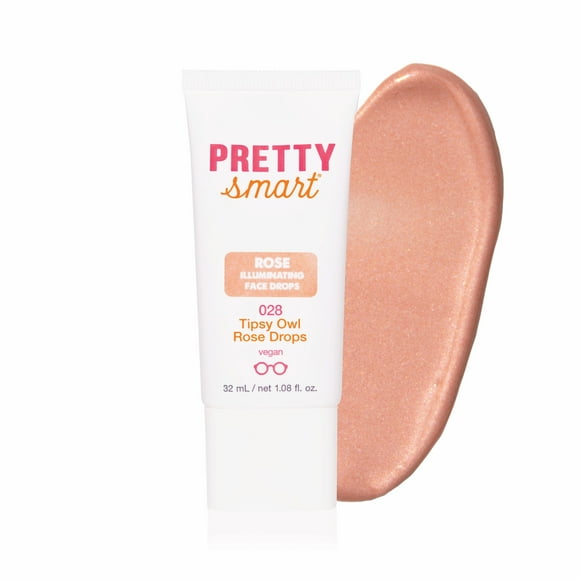 Pretty Smart Tipsy Owl Illuminating Face Drops, Rose Drops, 1.08 fl. oz Tube