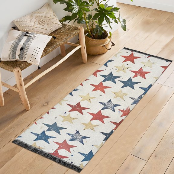 Pretty Stars Runner Rug Machine Washable Area Rugs Carpet Non Slip Entryway Mat for Bedroom Entryway Front Door