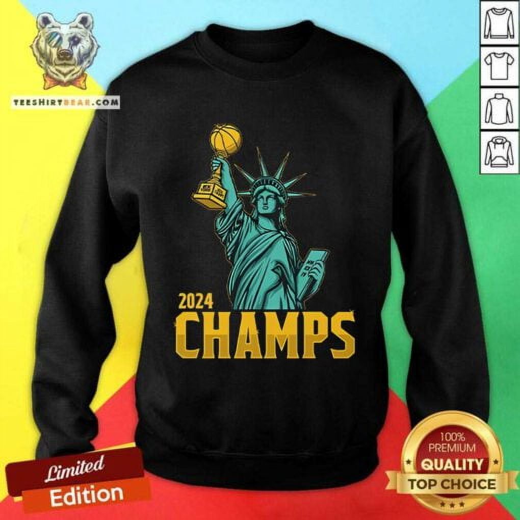 Pretty Statue Of Liberty New York Liberty 2024 Champs Sweatshirt