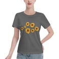 thumbnail image 1 of Pretty Sunflowers Women'S Basic Short Sleeve T-Shirt Deep Heather Medium, 1 of 5