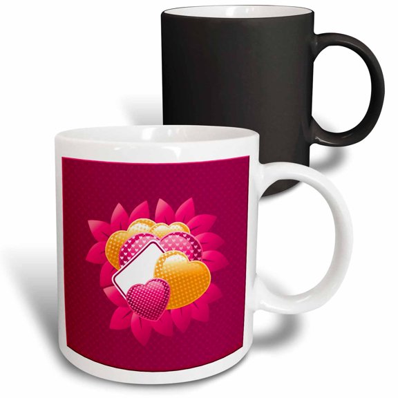 3drose, Pretty Valentines Day Designer Art, 11oz Magic Transforming Mug